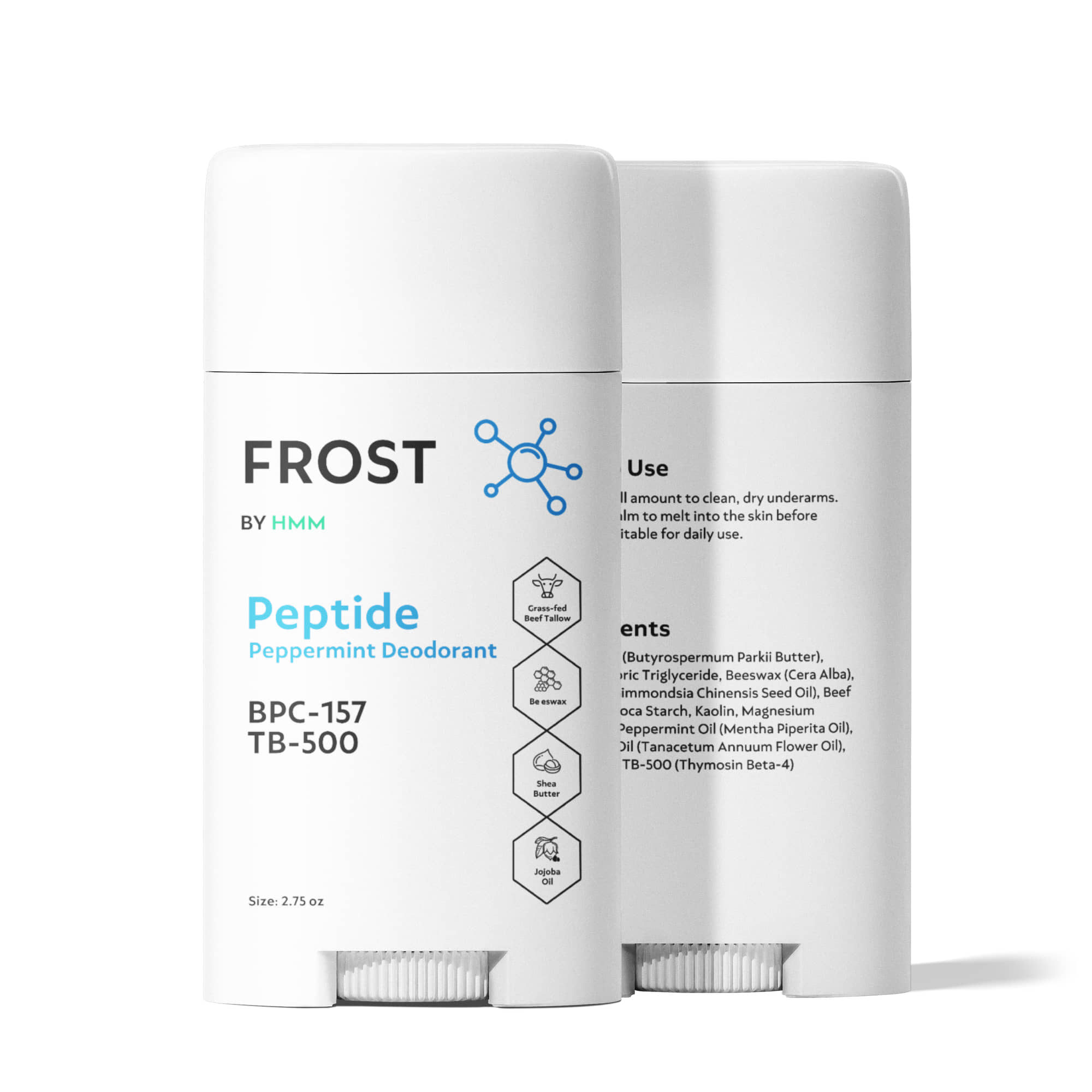 2 Pack Peptide Peppermint Deodorant