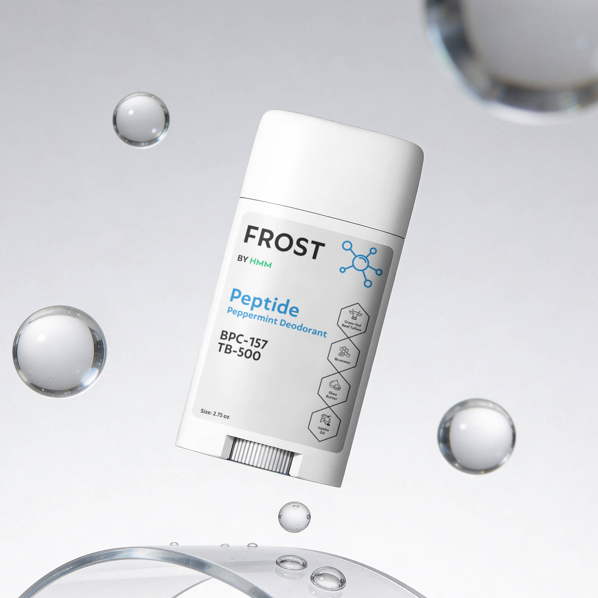 2 Pack Peptide Peppermint Deodorant